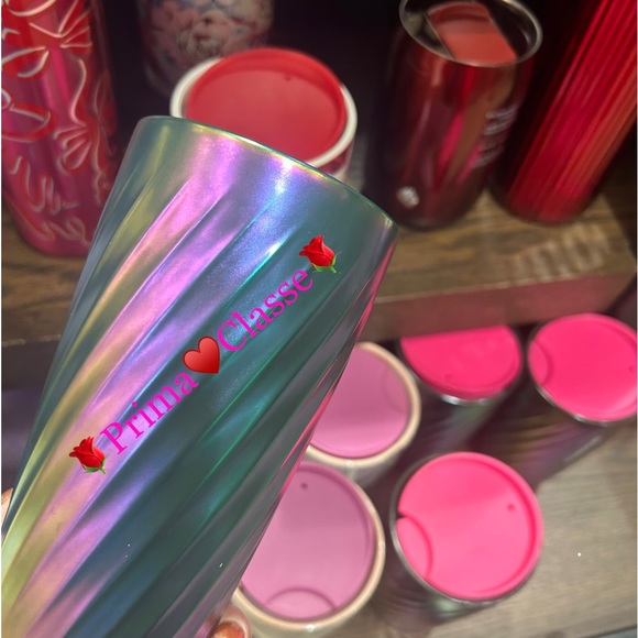 Starbucks Oil Slick Ion Ceramic Swirl Tumbler Double Wall Ceramic Cup 12oz NWT - Picture 6 of 13